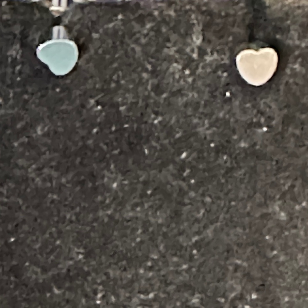 2/$15 Silver Tone Starter Earrings Vintage Hearts Thick & Posts Sharp